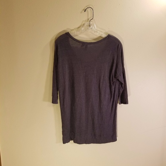 Cynthia Rowley Linen 3/4 Sleeve Top - Picture 6 of 8